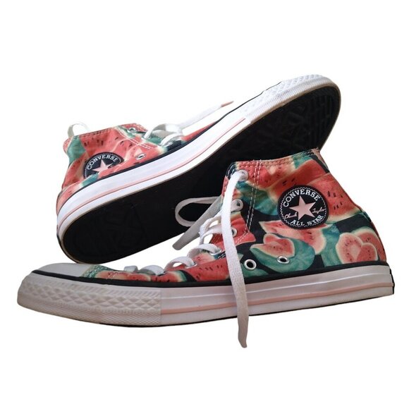 Converse All Star Junior Size 6 High Tops Watermelon Skateboard Lace Up - Picture 6 of 7